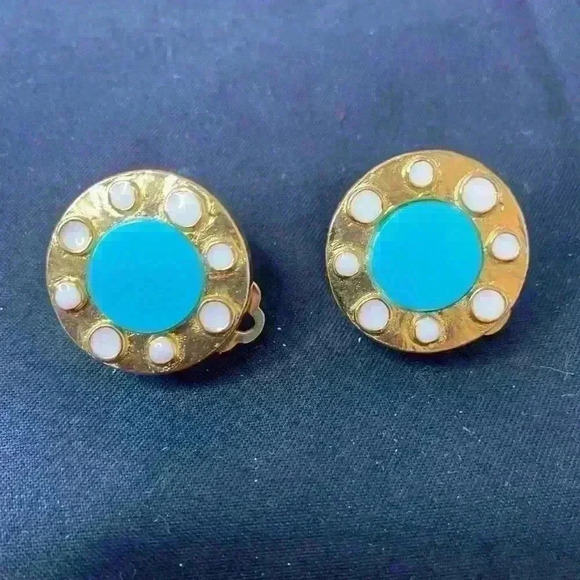 Kenneth Jay Lane KJL Vintage 90's Quality Costume Jewelry Earrings - Picture 1 of 4